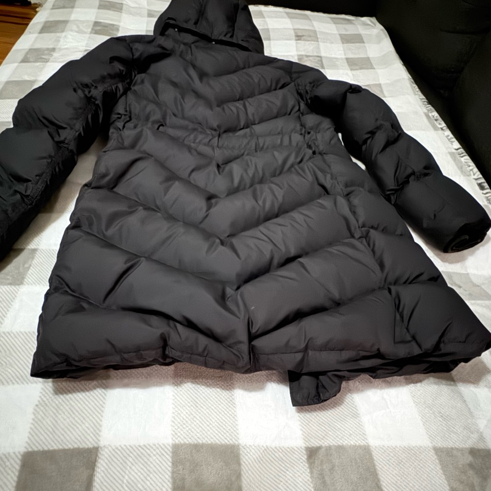 J Crew Women’s Dark Gray Full Length Puffer Jacket Medium - Picture 6 of 16